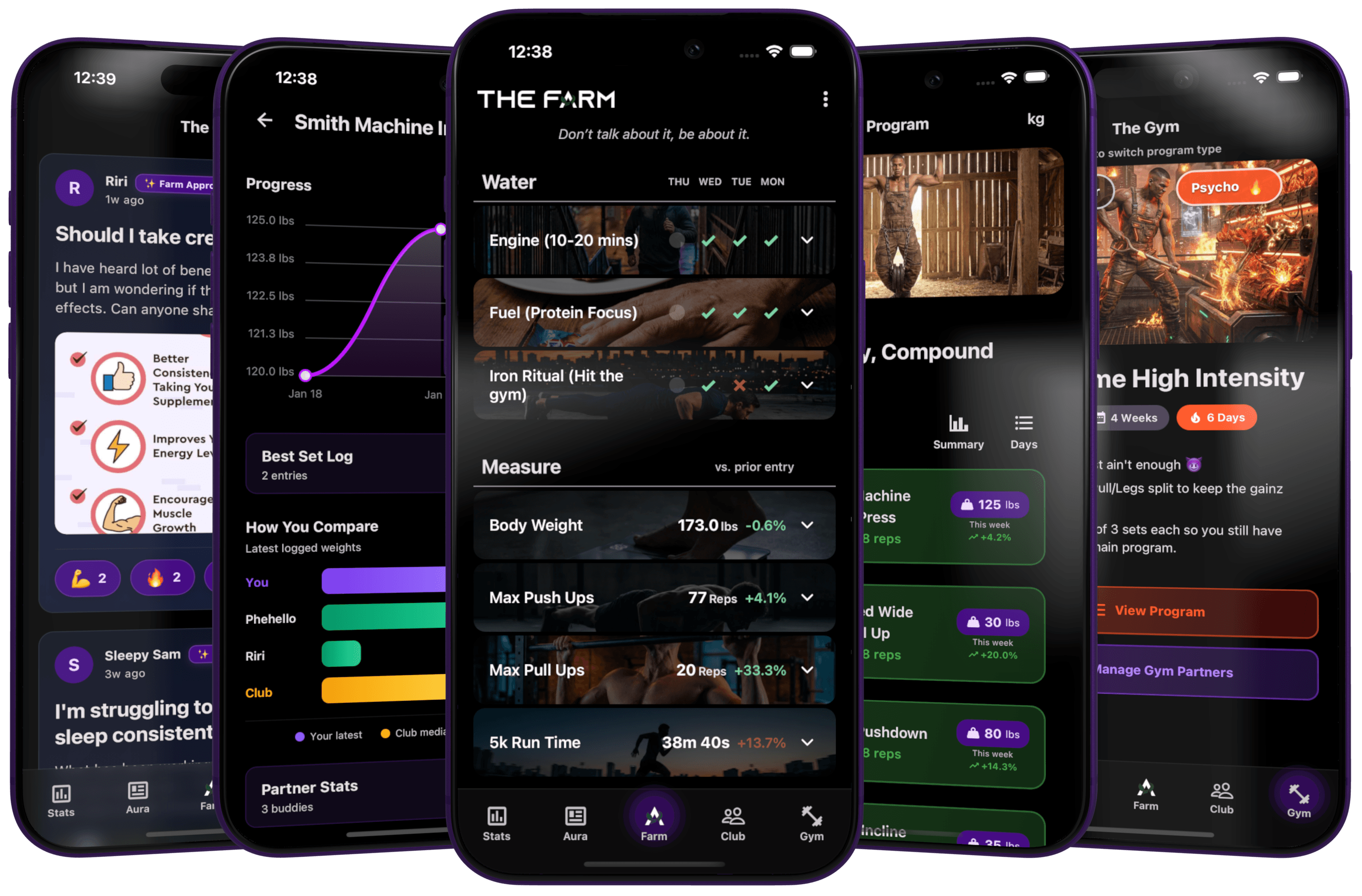 The Farm App Screens